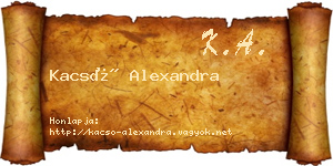 Kacsó Alexandra névjegykártya