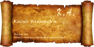 Kacsó Alexandra névjegykártya